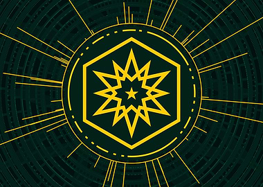 Yellow Glyph Mandala Rune