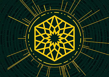 Yellow Glyph Mandala Rune