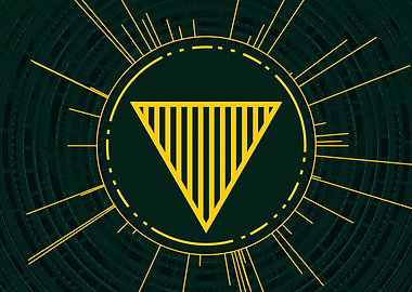 Gold Sacred Geometry Glyph