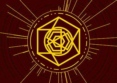 Gold Glyph Mandala Rune