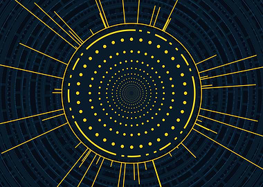 Gold Sacred Geometry Glyph