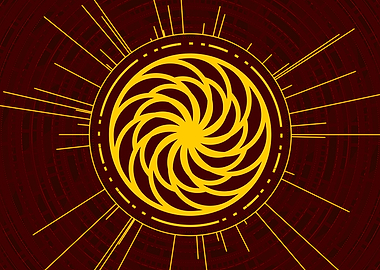 Yellow Glyph Mandala Rune