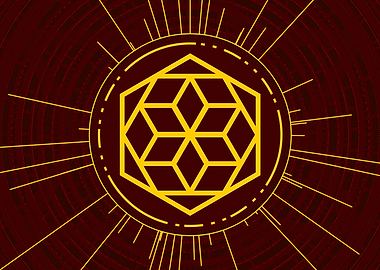 Gold Glyph Mandala Rune