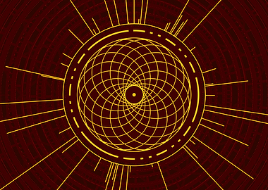 Yellow Glyph Mandala Rune