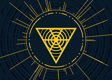 Gold Sacred Geometry Glyph