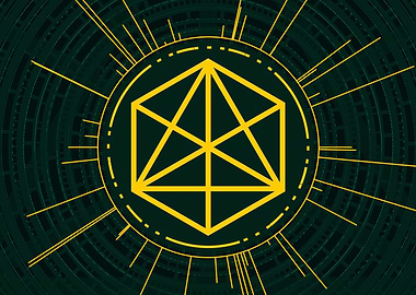 Gold Geometric Glyph Rune