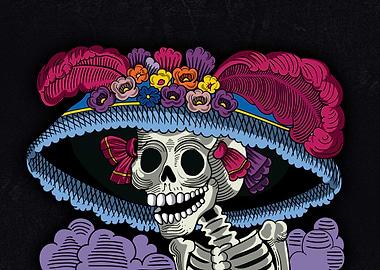 catrina mexican skull