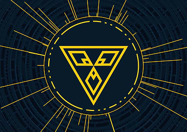 Yellow Glyph Mandala Rune