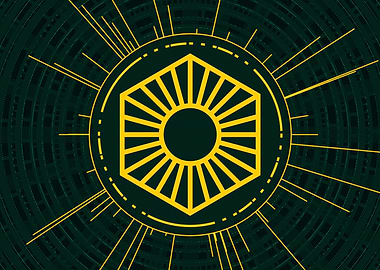 Gold Geometric Glyph Rune