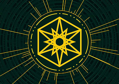 Yellow Glyph Mandala Rune