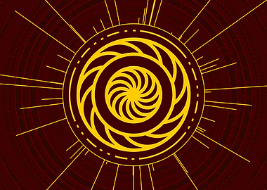 Gold Glyph Mandala Rune