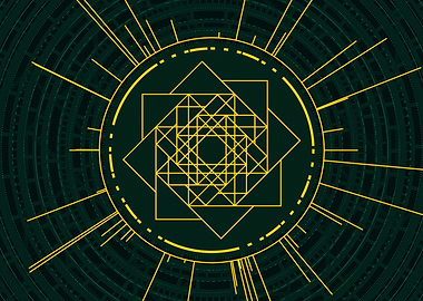 Yellow Gold Magic Glyph