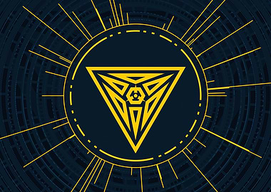 Gold Sacred Geometry Glyph