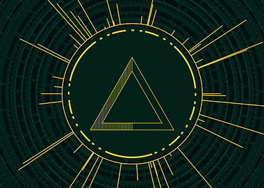 Yellow Glyph Mandala Rune