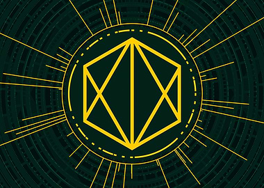 Gold Sacred Geometry Glyph