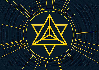 Yellow Glyph Mandala Rune