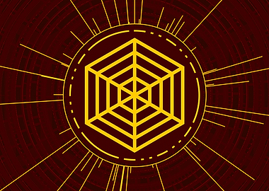 Gold Glyph Mandala Rune