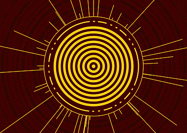 Yellow Glyph Mandala Rune