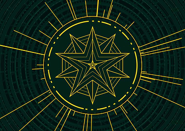 Yellow Glyph Mandala Rune