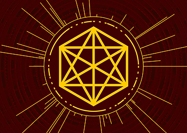 Yellow Glyph Mandala Rune