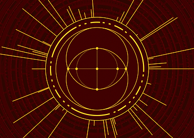 Yellow Glyph Mandala Rune