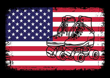 Roller Skating Skater Girl