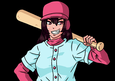Anime Girl Baseball