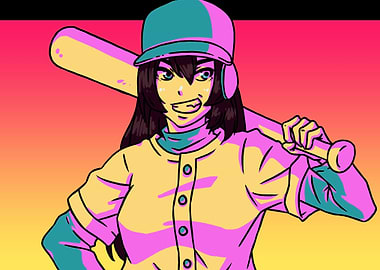 Anime Girl Baseball