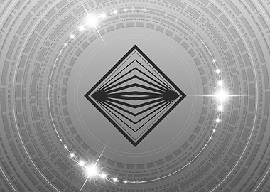 Gray Sacred Geometry Glyph