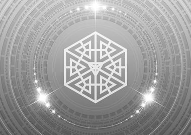 Grey Sacred Geometry Glyph