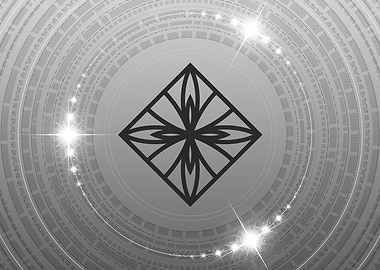 Gray Sacred Geometry Glyph