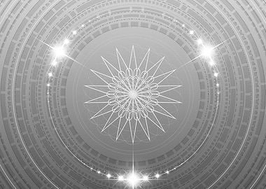 Gray Sacred Geometry Glyph