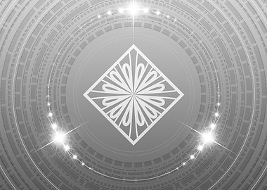 Gray Sacred Geometry Glyph