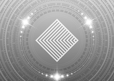 Grey Sacred Geometry Glyph