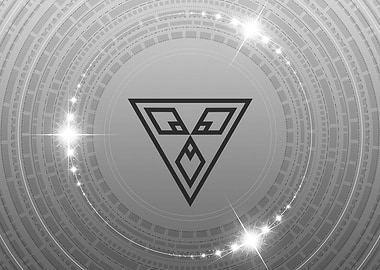 Gray Sacred Geometry Glyph