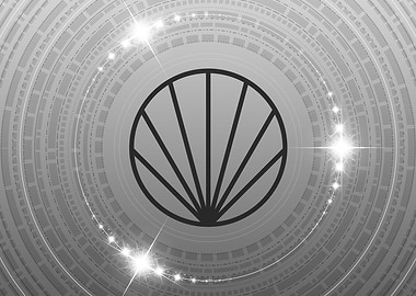 Gray Geometric Glyph Sign