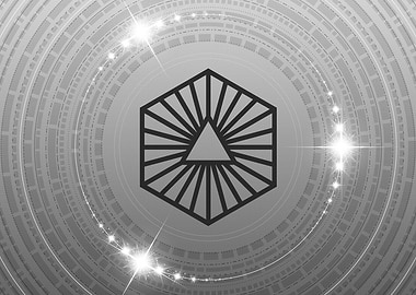 Gray Sacred Geometry Glyph