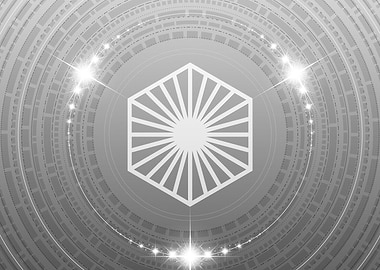 Grey Sacred Geometry Glyph