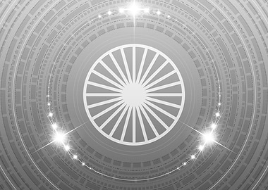 Gray Sacred Geometry Glyph