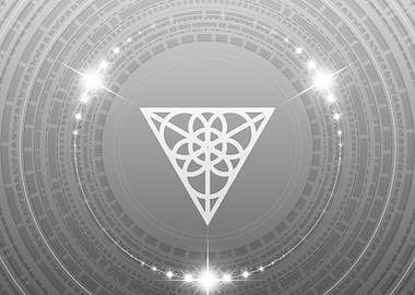 Gray Sacred Geometry Glyph