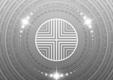 Gray Sacred Geometry Glyph