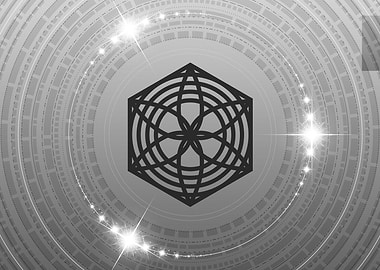 Grey Sacred Geometry Glyph