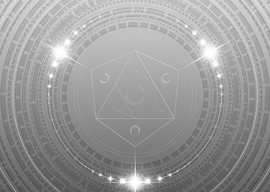 Gray Geometric Glyph Sign