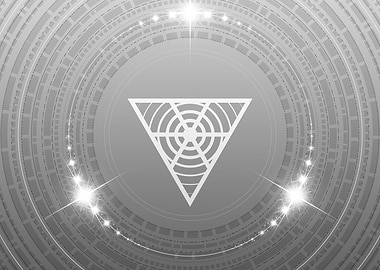 Grey Sacred Geometry Glyph