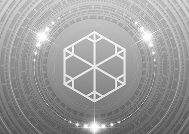 Gray Sacred Geometry Glyph