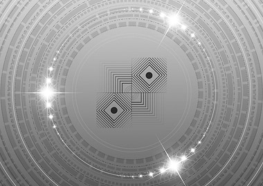 Gray Geometric Glyph Sign