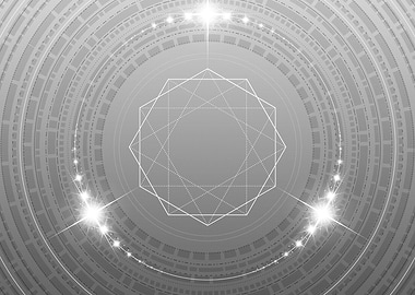 Gray Geometric Glyph Sign