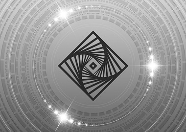 Grey Sacred Geometry Glyph