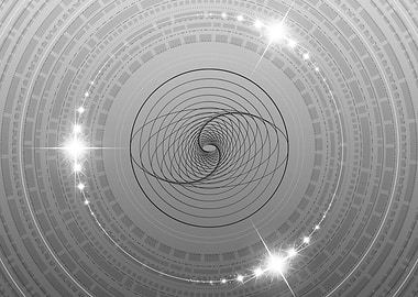 Grey Sacred Geometry Glyph