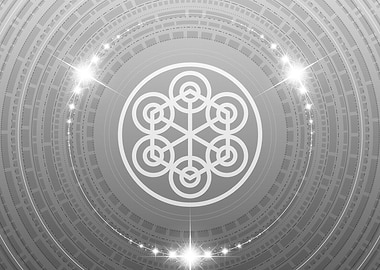 Gray Sacred Geometry Glyph